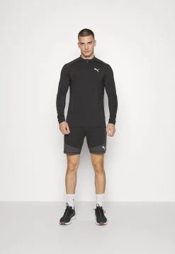 Puma Train Slim Zip- Long Sleeved Top - Black -Fashion clothing ba83fb0dbaf14cb68f72feaf6c850aa4