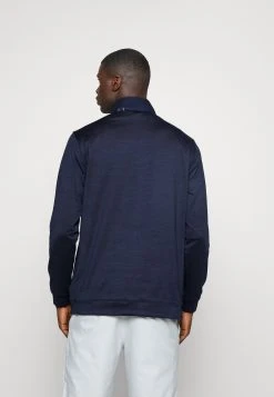 PUMA Golf Cloudspun Colorblock Zip - Sweatshirt - Navy Blazer -Fashion clothing bb657dbe705e4550bc7c868968fb0a45