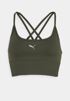 Puma Strappy Bra - Light Support Sports Bra - Forest Night -Fashion clothing bd7775a0cfa542ada38260118b7b9ca5