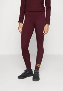 Puma Ess+ Metallic - Leggings - Aubergine
