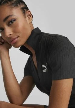 Puma Classics V-Collar - Jumper Dress - Black -Fashion clothing bd86e658cd2946bbae96f1e44e517ead