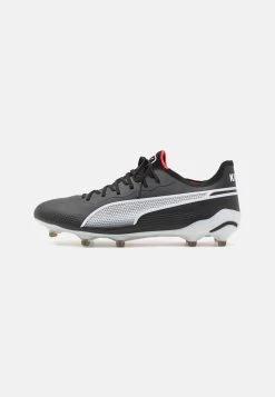 Puma King Ultimate Fg/Ag - Moulded Stud Football Boots - Black White Fire Orchid