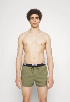 Puma Swim Men Logo Length Swim Shorts - Swimming Shorts - Moss Green