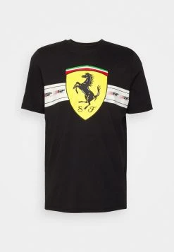Puma Ferrari Race Heritage Big Shield Tee - Print T-Shirt - Black -Fashion clothing c0a3eef74c6348a381ae03e6a5004407