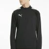 Puma Teamliga 1/4 Zip - Long Sleeved Top - Black-White -Fashion clothing c1e5d86c4bbc44618e2e9f894459d987