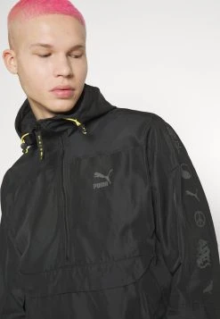 Puma Staple Anorak Jacket - Windbreaker - Black -Fashion clothing c240713ec0874f7baa287f2c2a837b2d
