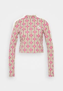 Puma 70S Psychedelic Graphic Cropped - Long Sleeved Top - Dusty Orchid -Fashion clothing c45e9fb34f9f4e1195fcf495452cd632