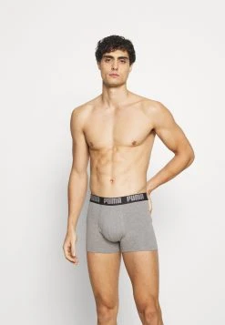 Puma Basic4P Ecom - Pants - Black/Grey Melange -Fashion clothing c529dbb71d01492c9413ceb9ab1134e4