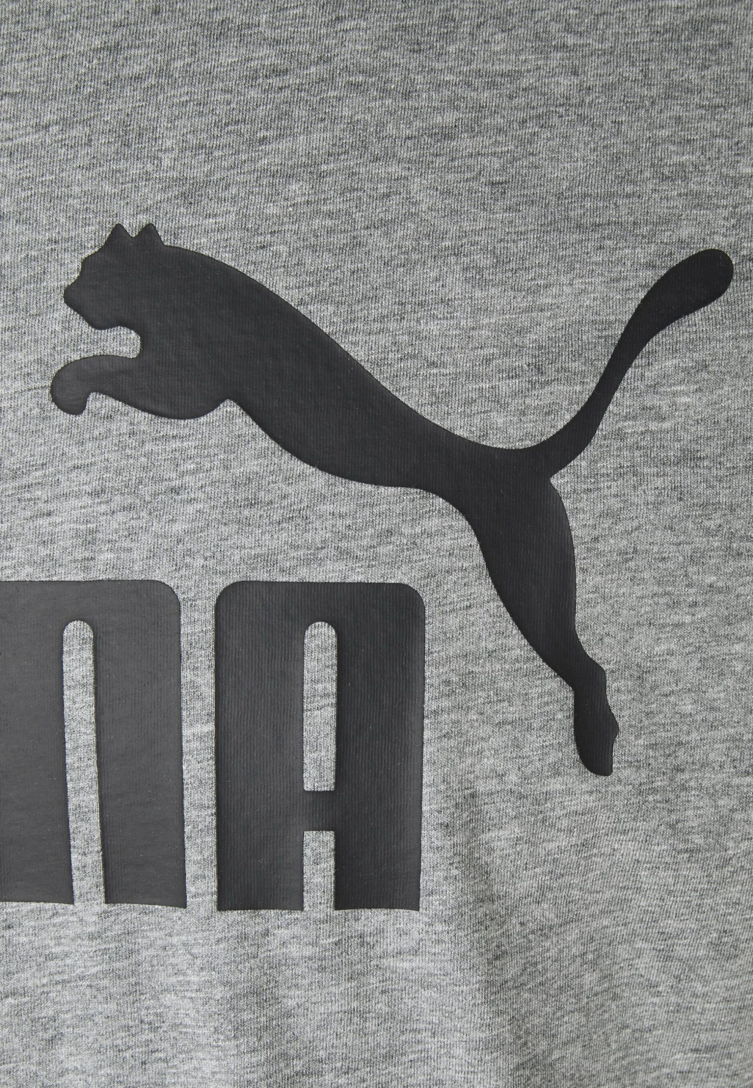 Puma Logo Tee - Print T-Shirt - Medium Gray Heather 5 Puma Logo Tee - Print T-Shirt - Medium Gray Heather - Image 3