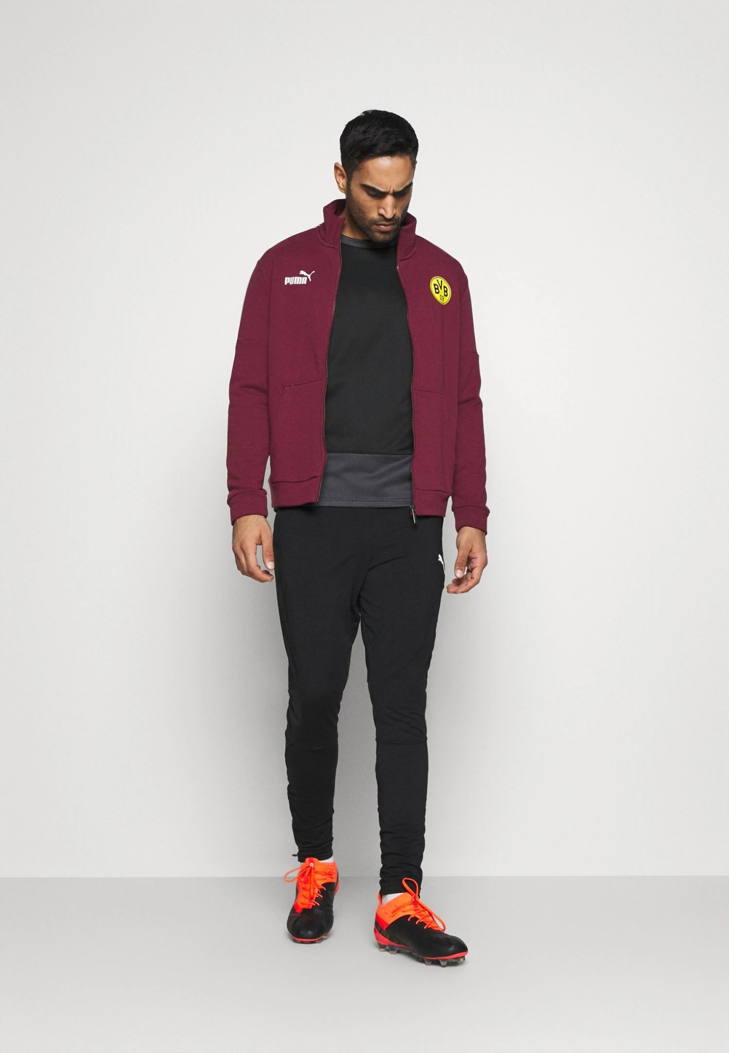 Puma Teamgoal Training- Fleece Jumper - Black/Asphalt 4 Puma Teamgoal Training- Fleece Jumper - Black/Asphalt - Image 2