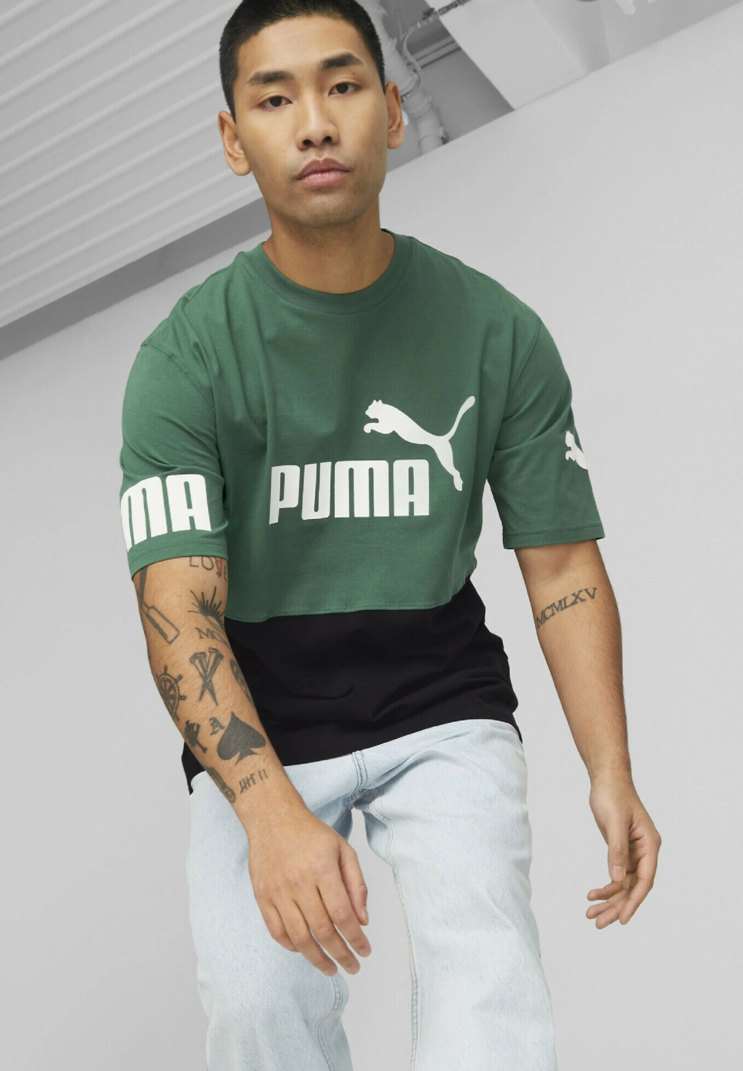 Puma Power Colorblock - Print T-Shirt - Vine 5 Puma Power Colorblock - Print T-Shirt - Vine - Image 3