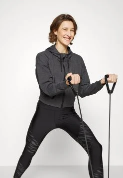 Puma Train Cloudspun Hoodie - Zip-Up Sweatshirt - Black Heather -Fashion clothing cc319bc2e72a43f48c45abd7fcf615c9