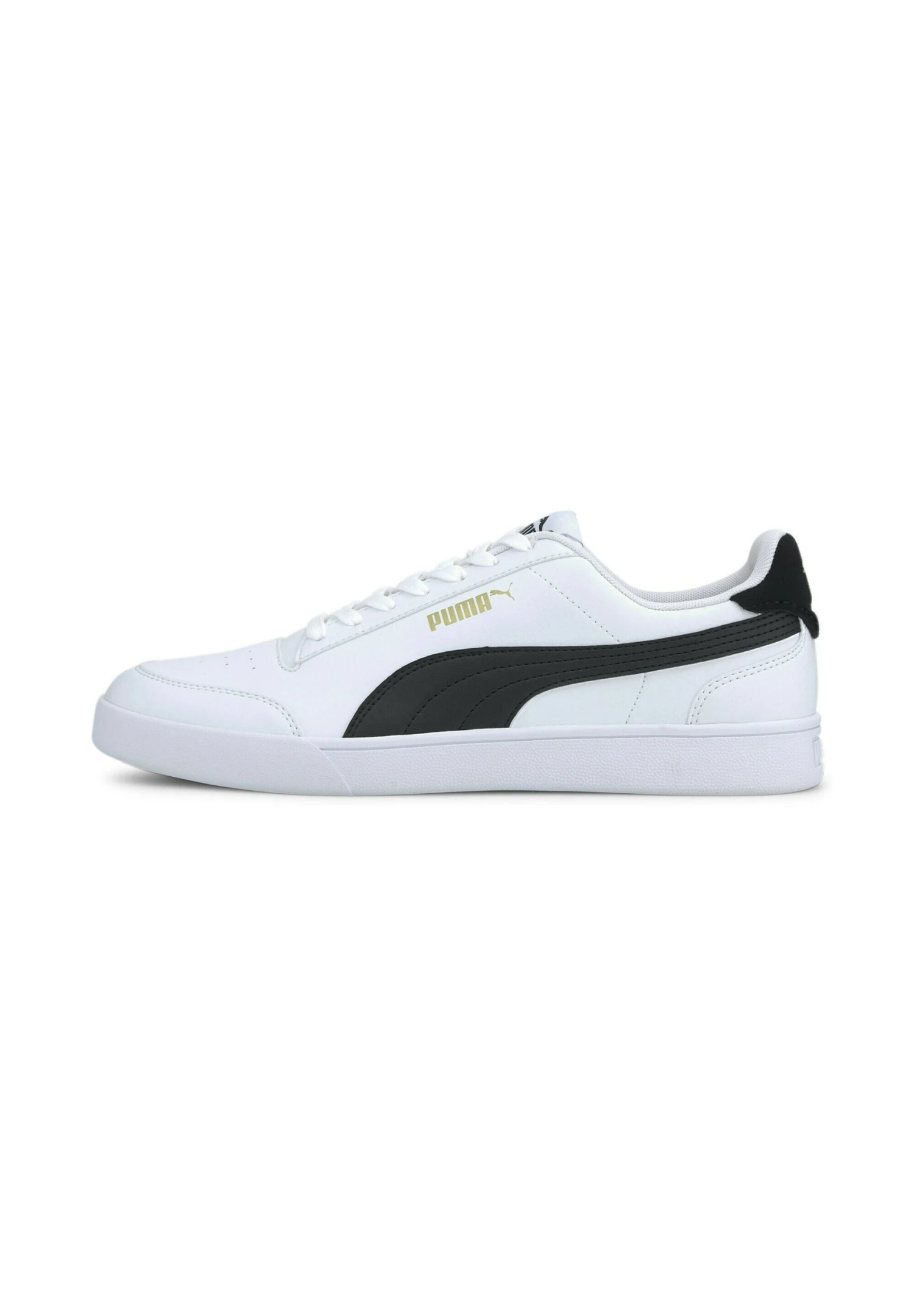 Puma Shuffle Unisex - Trainers - White Black Team Gold 3 Puma Shuffle Unisex - Trainers - White Black Team Gold