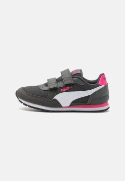 Puma St Runner Unisex - Trainers - Shadow Gray/White/Glowing Pink