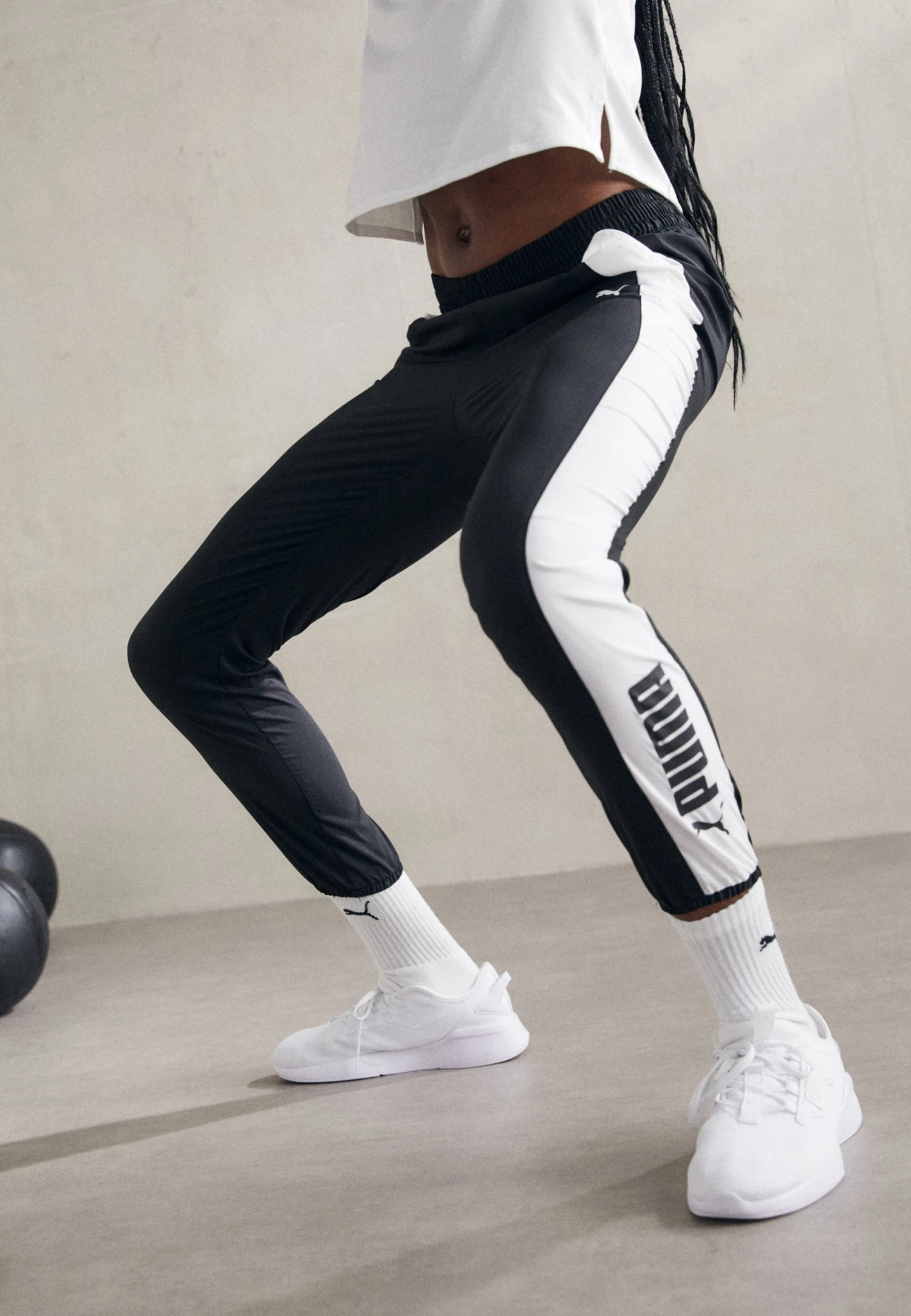 Puma Fit Jogger - Tracksuit Bottoms - Black/White