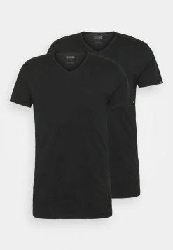 Puma BasicVneck 2 Pack - Undershirt - Black