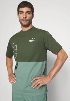 Puma Power Colorblock - Print T-Shirt - Myrtle -Fashion clothing d09b1c9813854a499d139a4fbe2226a9
