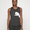 Puma Train All Day Big Cat Tank - Top - Black -Fashion clothing d223f0795772443fa6b9d1ed139d5401