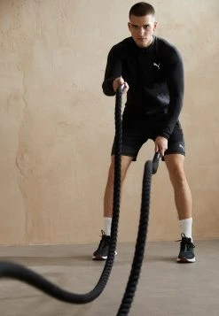 Puma Train Slim Zip- Long Sleeved Top - Black