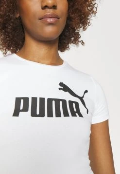 Puma Ess Slim Logo - Print T-Shirt -White -Fashion clothing d6422da4650a4981934e3ad1603d0c6c
