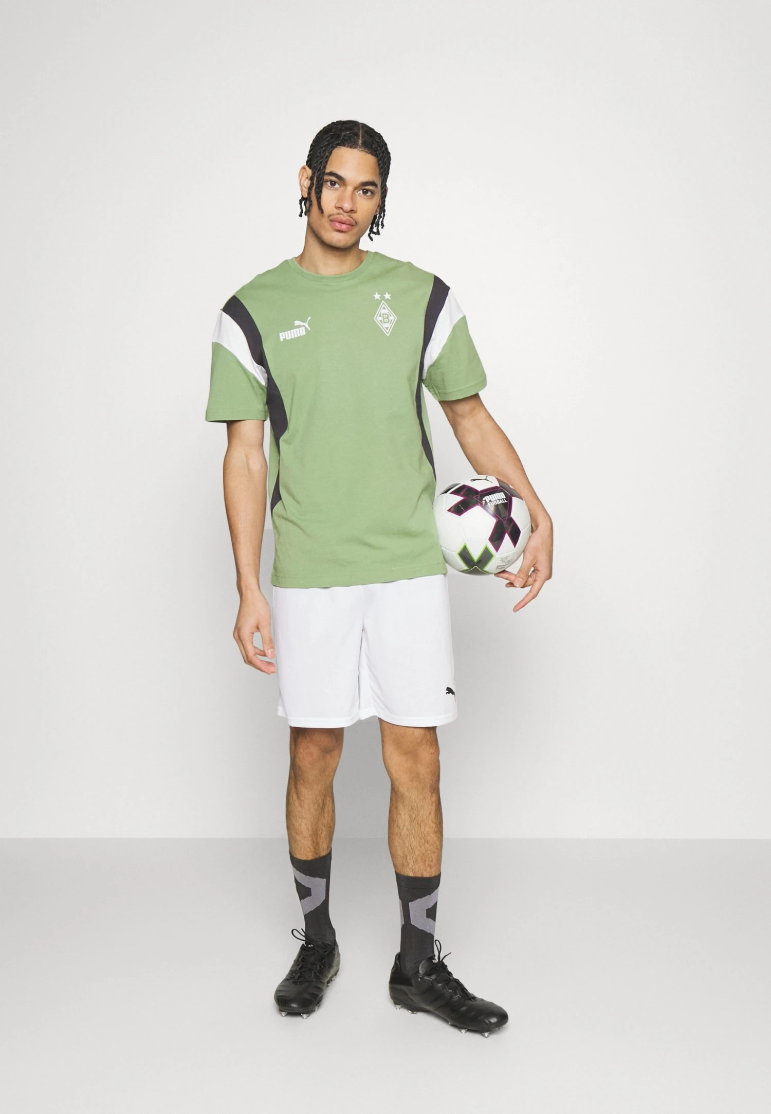 Puma Borussia Mönchengladbach- Football Shirt - Dusty Green-Flat Dark Gray White 4 Puma Borussia Mönchengladbach- Football Shirt - Dusty Green-Flat Dark Gray White - Image 2
