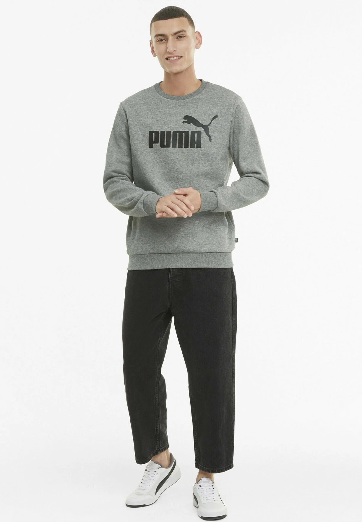 Puma Sweatshirt - Medium Gray Heather 4 Puma Sweatshirt - Medium Gray Heather - Image 2