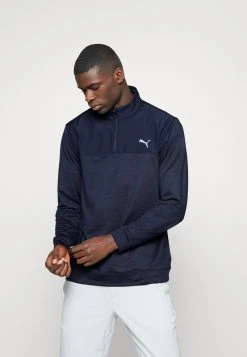PUMA Golf Cloudspun Colorblock Zip - Sweatshirt - Navy Blazer