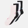 Puma Women Slouch Crew 4 Pack - Socks - Black/Pink/White -Fashion clothing ec20f9194b8a4d118f33aba351efd109