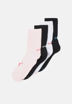 Puma Women Slouch Crew 4 Pack - Socks - Black/Pink/White