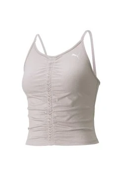 Puma Studio Foundation Ruched Tank - Top - Quail Heather