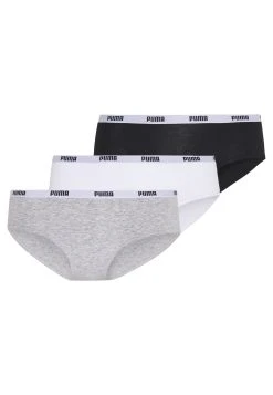 Puma Hipster 3 Pack - Briefs - White/Grey/Black -Fashion clothing f2efdec780894562acc9bd250fe38ad6