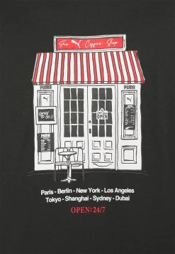 Puma Graphics Café Tee - Print T-Shirt - Black 17 Puma Graphics Café Tee - Print T-Shirt - Black -Fashion clothing f5706ce6a5f8452082e3a0ed1ddd8004