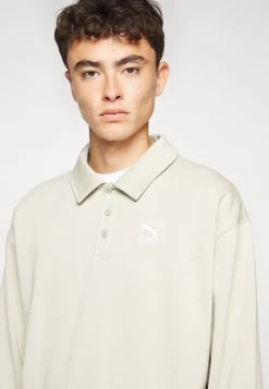 Puma Classics Crew - Sweatshirt - Pebble Gray -Fashion clothing f6db6038fb734a38b55fa6e3c28cd168