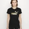 Puma Logo - Print T-Shirt - Black/Gold Foil -Fashion clothing f8d5944728174f1ca2d0061b50e56ce4