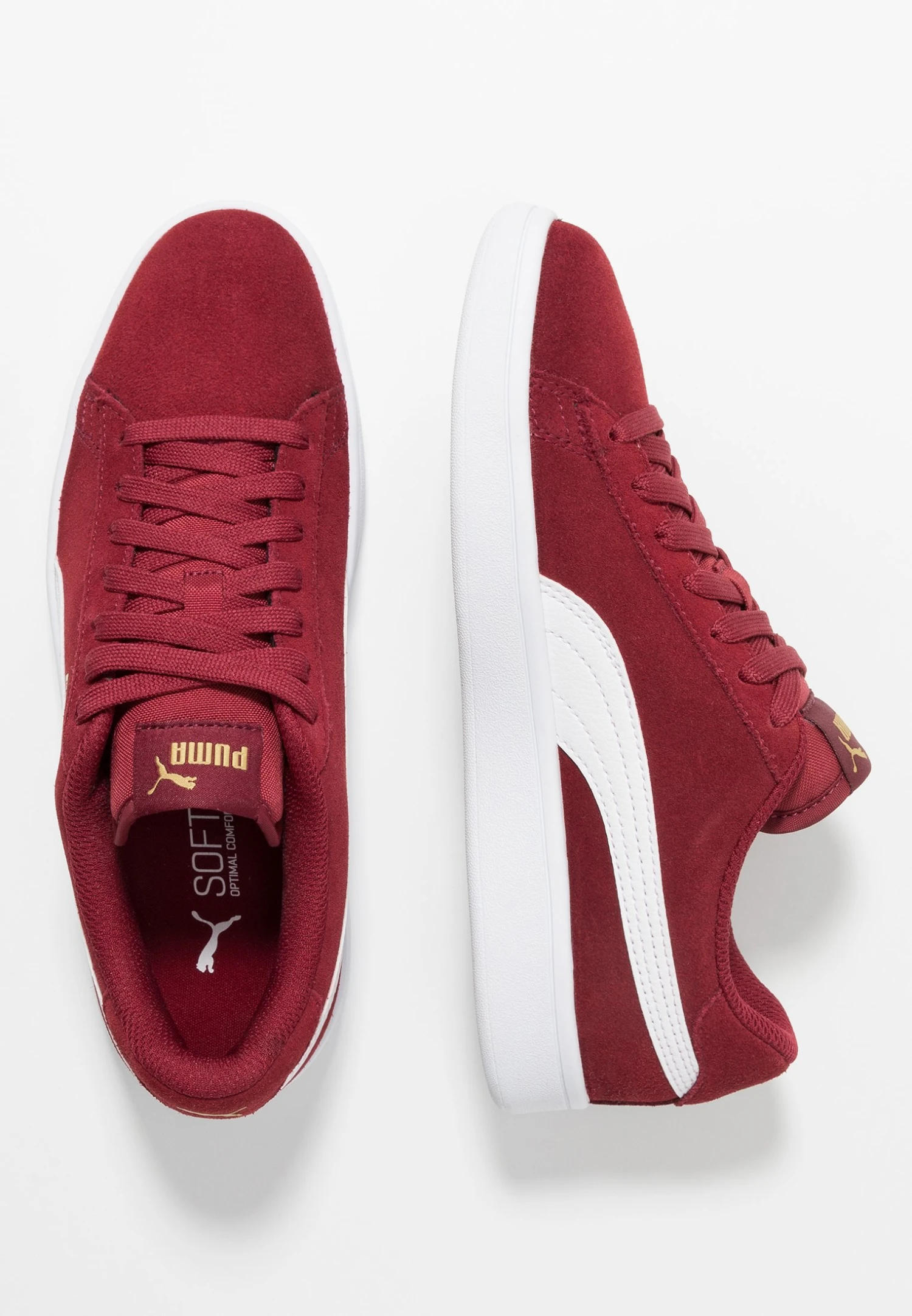 Puma Smash V2 Unisex - Trainers - Rhubarb/Team Gold/White 4 Puma Smash V2 Unisex - Trainers - Rhubarb/Team Gold/White - Image 2