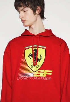 Puma Ferrari Race Big Shield Hoodie - Hoodie - Rosso Corsa -Fashion clothing fc6a7b468f3744c382b1d35618a5a5e3