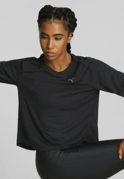 Puma Studio Waffle Long Sleeve - Long Sleeved Top - Black -Fashion clothing fdedd45617a5449ea3399debff083450