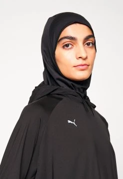 Puma Modest Activewear Hoodie - Long Sleeved Top - Black -Fashion clothing ff0289cd4997465caa8bd409c0c4d084